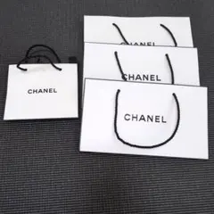 CHANEL シャネル ショップ袋 ショッパー 4枚セット 紙袋 ホワイト