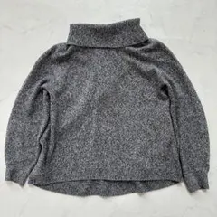 Paul Stuart ウール混タートルニット グレー 6（F168）