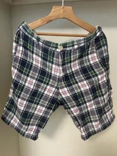 ビームスチェック柄ショートパンツ（ネイビー・グリーン）