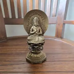 仏像 大日如来 （古美金仕上げ） 牧田秀雲 高岡銅器(だいにちにょらい)