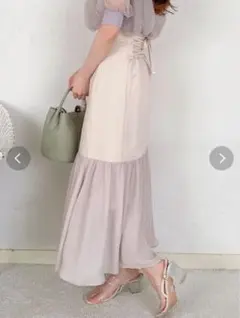 dazzlin レースアップスイッチングスカート