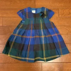 familiarファミリア★コサージュ付き上品チェック柄ワンピース