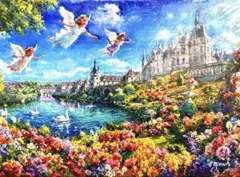 絵画原画　　（大空の旅）　ユニコーン　虹　　　川　街　悠久の旅路の絵 絵画原画 （大空の旅） ユニコーン 虹 川 街 悠久の旅路の絵 - メルカリ