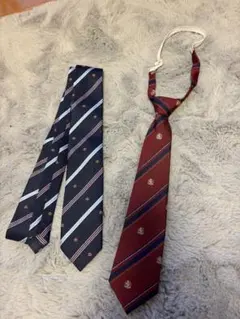 制服　コスプレ　ネクタイ　赤　青　2本セット