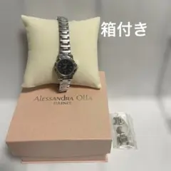 Alessandra Olla クォーツ腕時計 ブラックシルバー