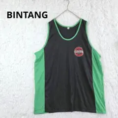 希少 XXXL ビンタンビール タンクトップ BINTANG 3XL 黒 緑バリ