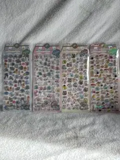 新品　オバケーヌ　3D うるちゅる　ドロップシール　4枚セット　ぷくぷくシール