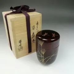 秋草とんぼ蒔絵 黒中棗 茶道具 - メルカリ