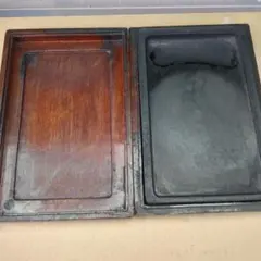 硯 木製蓋付き 書道用具 - メルカリ