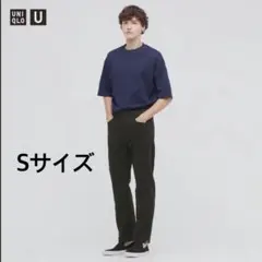 ユニクロ エアリズムコットンオーバーサイズTシャツ 5分袖 紺色