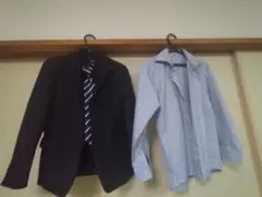 フォーマルスーツセット（黒・ストライプ）