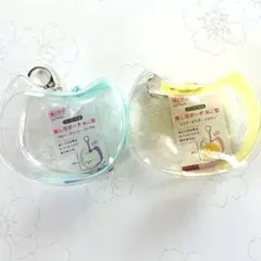 推し活ポーチ ねこ型 2個セット カニカン付き セリア