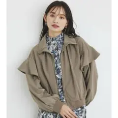 rienda フリルショルダー2WAYブルゾン カーキ