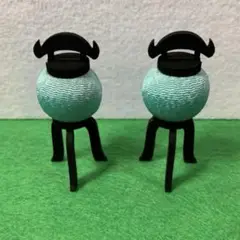ちりめん盆提灯一対　ミニチュア