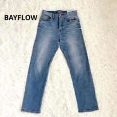ベイフロー デニムパンツ ストレート 23 ブルー ストレッチ 大人 カジュアルのサムネイル