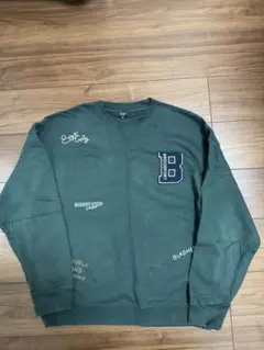 BEAMS HEART 刺繍ロゴ トレーナー スウェット Mサイズ グリーン