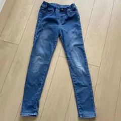 お値下げ！GU スキニーパンツデニムブルー 140cm
