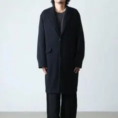 美品✨　steven alan ウールカシミヤテントロングコート ネイビー　S 2025 steven alan ウールカシミヤテントロングコート ネイビーS - メルカリ