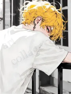 B190 おすそ分けファイル　人物ステッカー　男の子　コラージュ素材