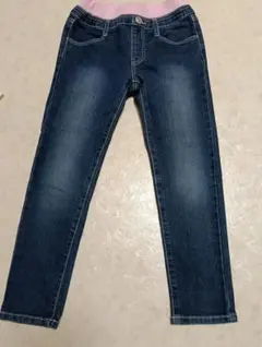 130cmデニムパンツ ダークブルー