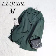 レキップ/ステンカラーコート/コットン混/撥水軽量/緑/Mサイズ/ビギ/美品✨️