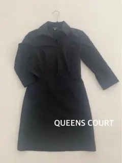 QUEENS COURT クイーンズコート 2 ジップアップワンピース 黒