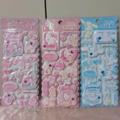 サンリオ　3枚セット　マシュマロシール　ぷっくりシール