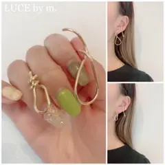 773 ゴールド ニュアンス アシメピアス アシンメトリーピアス お洒落のサムネイル