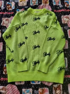 rady 総柄ニットロゴ　イエロー