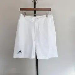 【美品】adidas Barricade ホワイト 軽量 ハーフパンツ M