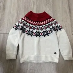 PETIT BATEAU ノルディック柄セーター 104cm