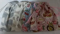★特価【ハンドメイド】コップ入れ4枚/18*20/ ケーキリボン