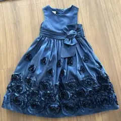 ドレス ワンピース　紺 ネイビー　120 130 パニエ付き