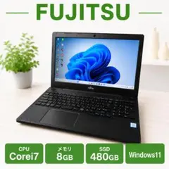 富士通 Core i7 SSD500GBメモリ8GB Win11 Blu-ray - メルカリ