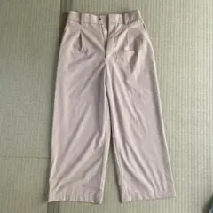 値下げ！UNIQLO タックワイドパンツ ベージュ　補正品