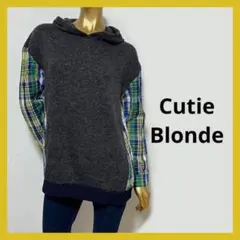 新品タグ付き Cutie Blonde 切り替え フード付き ニット M