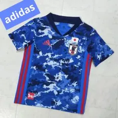adidas　サッカーシャツ　120　青色　サッカー日本代表