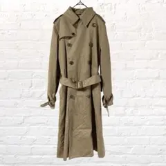 11823 green トレンチコート ライナー付 ベージュ系 日本製 ベルト付