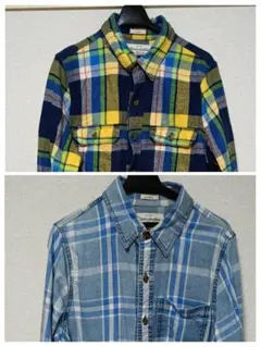 Abercrombie & Fitch チェック柄長袖シャツ Sサイズ2点セット
