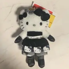 京都限定 ハローキティ キティ展 ぬいぐるみ モノトーンドレス マスコット