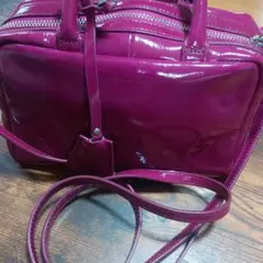 アニエスベー VOYAGEエナメル2wayショルダーバッグ