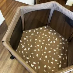 日本育児 洗えてたためるベビーサークル (ブラウン)