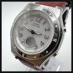 【良品】カシオ CASIO★レディース ウェーブセプター 電波ソーラー 腕時計