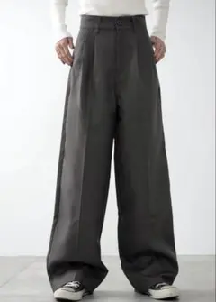 【新品・タグ付き】WEGO ハイウエスト センタープレス ワイドパンツ Sサイズ