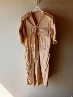 SLANT WISE ベージュ 半袖オールインワン S ワンピース ツナギのサムネイル