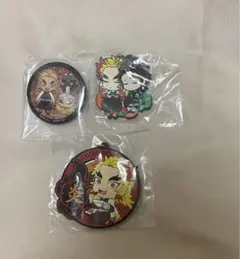 鬼滅の刃 煉獄杏寿郎＆竈門炭治郎 缶バッジ＆ストラップ3点セット