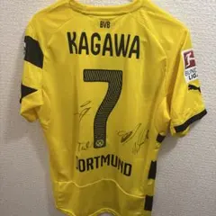 香川真司&トゥヘル監督サイン入り ドルトムント シャツ