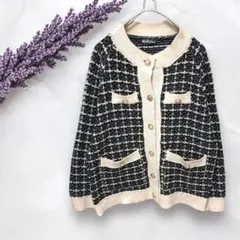 デイクローゼット ✨️ノーカラーカーディガン　ツイードニット　キレイ系のサムネイル