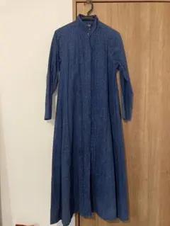 MALAIKA アジャラク スタンドカラー ロングブラウス