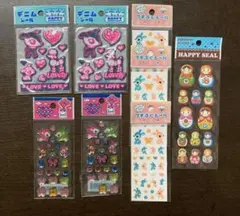 平成レトロ✴︎シール色々8シートセット✴︎プチぷくシール・キラキラシール